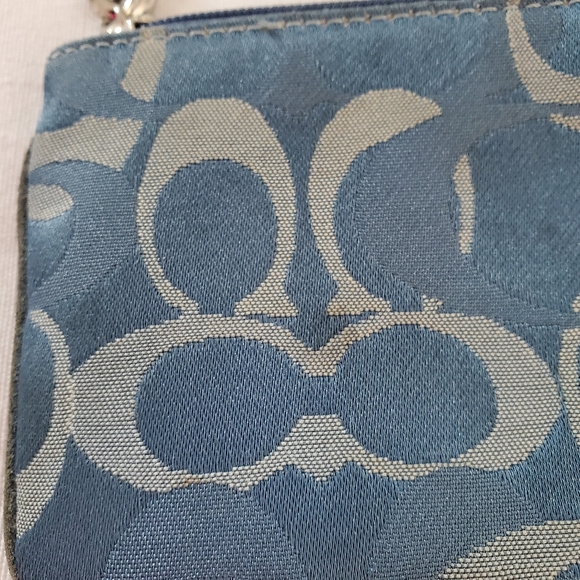 Blue Coach Wristlet - Picture 4 of 6